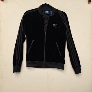 Adidas Originals VELVET VIBES SUPERSTAR TRACK JACKET Sm BLACK Firebird Supergirl